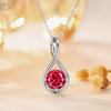 S925 Sterling Silver Women's Necklace Trendy Zircon Cross Pendant Birthday Gift  European American