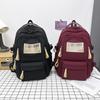 Schultasche Schultasche Lässig Vielseitig Schultasche College-Studenten Mittelschüler Große Kapazität Retro Einfacher Rucksack Tasche für Damen Neu