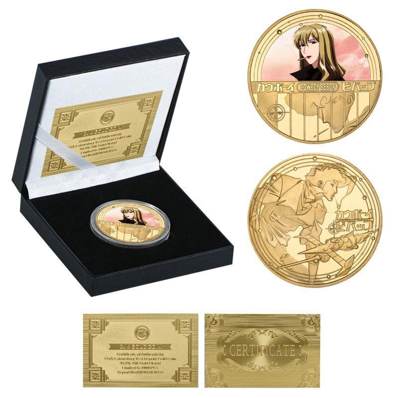 Cowboy Commemorative Coin, Anime Coin, Peripheral Commemorative Coin, Die Cast Metal Coin, Badge, Gift Collection