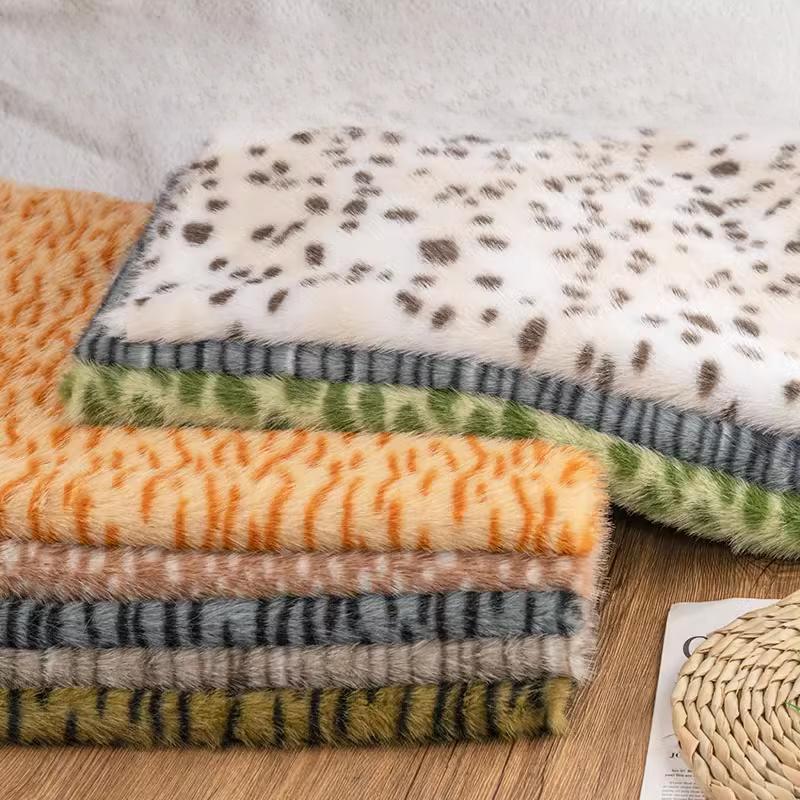 50X160Cm Tkanina Imitacja Futra Norki Nadruk Jelenia Zebry Leoparda Rękodzieło Odzież Torba Lalka DIY Ekologiczna Sztuczna Tkanina Futerkowa