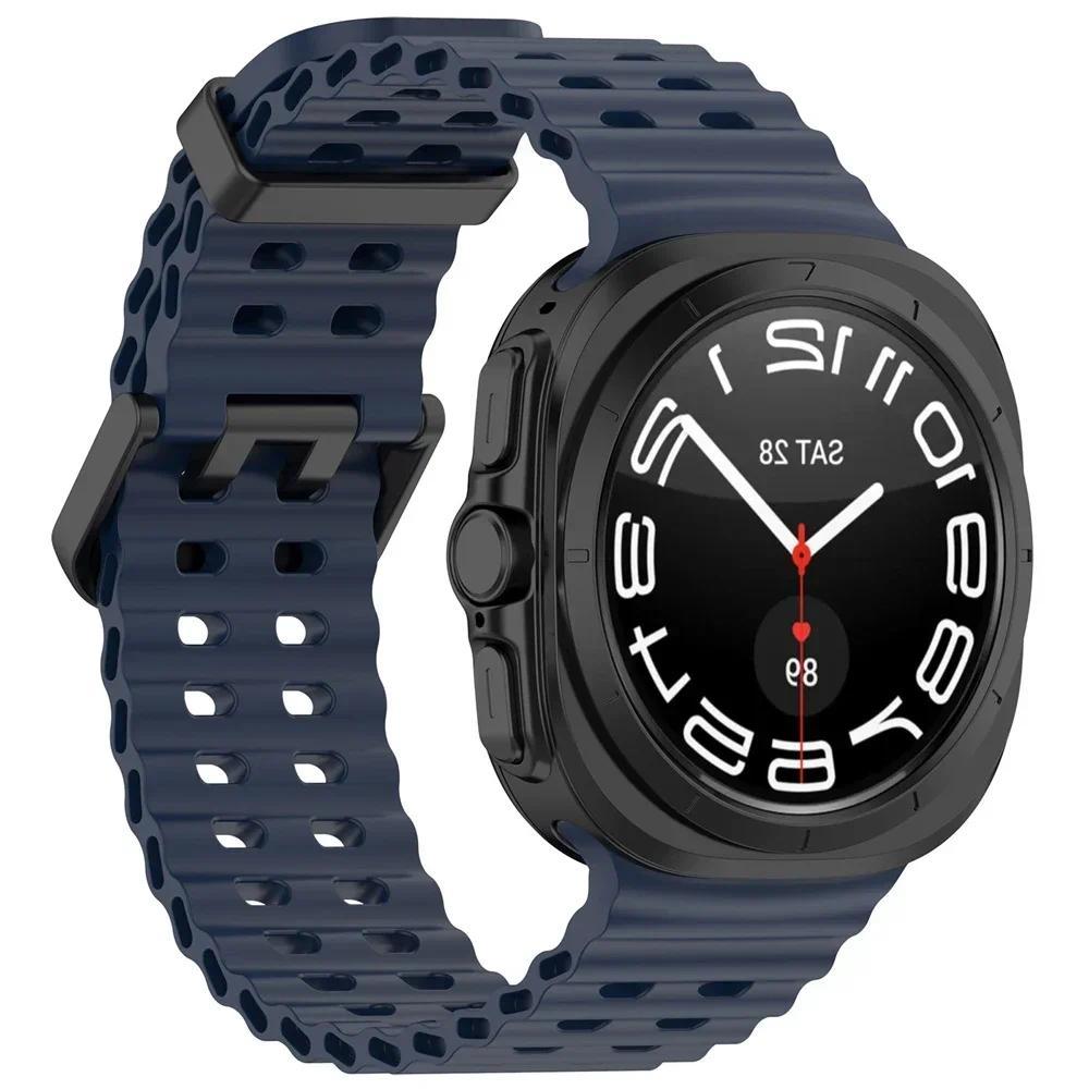 Silicone Strap For Samsung Galaxy Watch Ultra Band Watch 7 Ultra 47mm Bracelet Correa Watchband SM-L705F Watch Bands Accessories