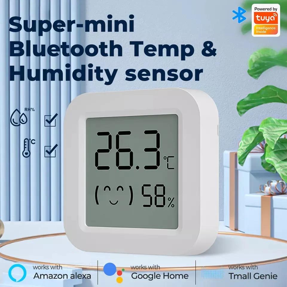 

Датчик температуры и влажности Tuya Mini LCD Digital Display Совместимость с Bluetooth APP Пульт дистанционного управления Термометр Гигрометр