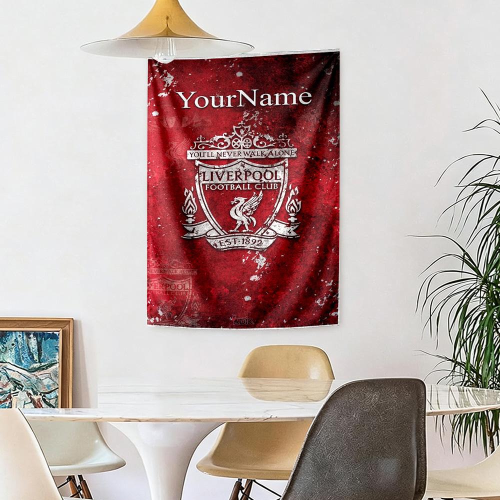 Liverpool Custom Your Name Wall Decor Tapestry Art For Pet Memorial Birthdaywedding Party Backdrop Family Gift