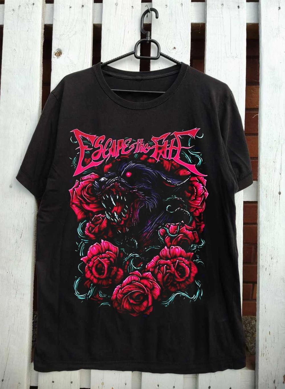 Men s and Women s T-shirts Rare Collection Escape The Fate Band Black All Size Unisex Shirt L