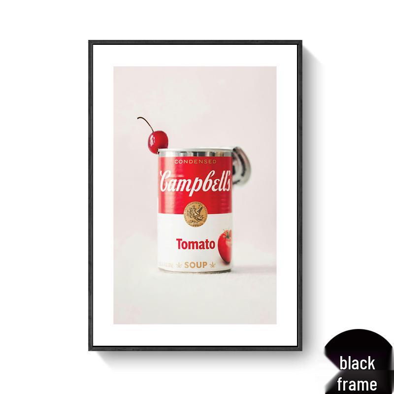 Nordic Minimalist Coffee Shop Wall Art: Modern Canvas with Inner Frame