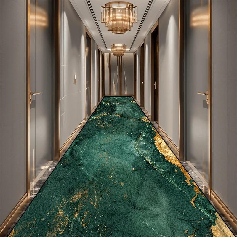 Nordic Marble Decoration Long Corridor Carpet Living Room Luxury Runner Rug Hotel Aisle Floor Mat Home Room Doorway Hallway Rugs