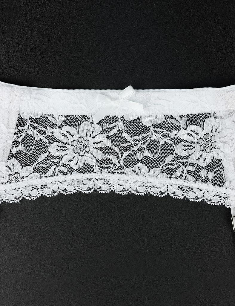 Lace Garter with 4 Sexy Lingerie Garter Floral Bride Large Size [ohyeahlady] Belt, Simple, T-back, Women's Garter, Extreme, Adjustable, Belts, Set,