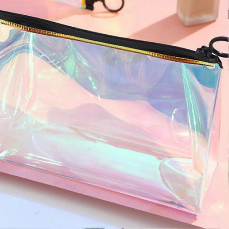 Clear Cosmetic Bag Travel Toiletry Essentials For Personal Care Multi Color Waterproof Storage 1Pcs