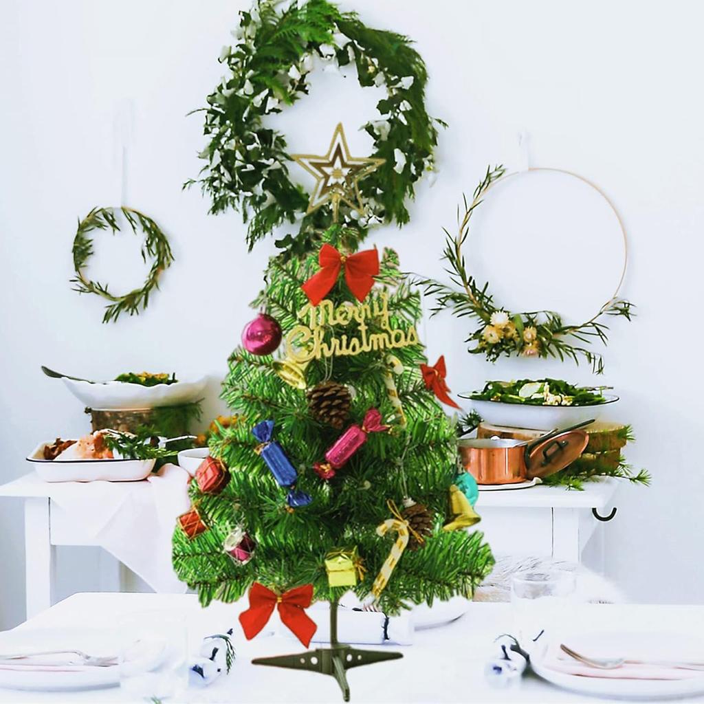 2025 New Year 50cm Christmas Tree Desktop Xmas Light Navidad Insert With Home Party Small Mini Set Gift Creative Diy Felt Lights