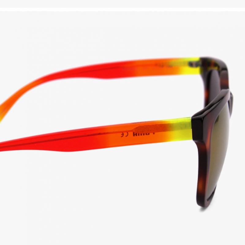 Puma Pu0083sk 004 Ripper Square Horn Rimmed Over Asian Fit Mirror Sunglasses