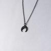 Moon Crescent Mirror Pendant Necklace - European & American Style, Titanium Steel, Fashion Clavicle Chain