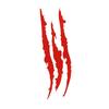 2 Pcs Claw Car Stickers Cool Unique 35cm Length Monster Claw Car Sticker for Headlights Hood Red