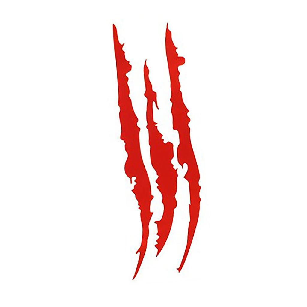 2 Pcs Claw Car Stickers Cool Unique 35cm Length Monster Claw Car Sticker for Headlights Hood Red