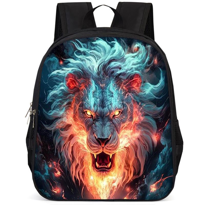 Großes Fassungsvermögen Löwe 15-Zoll Oxford-Stoff Schulrucksack für Kinder Leicht und Ergonomisch