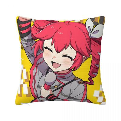 Kasane Teto Pillow Cases Cartoon Vtuber Cushion Covers Awesome Zippered Decorative Pillowcover for Car 45x45cm