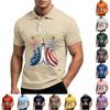 Men's 250th Anniversary Short Sleeve Polo Shirt America Strong Graphic Print 1776 to 2026 Commemorative Casual Shirt