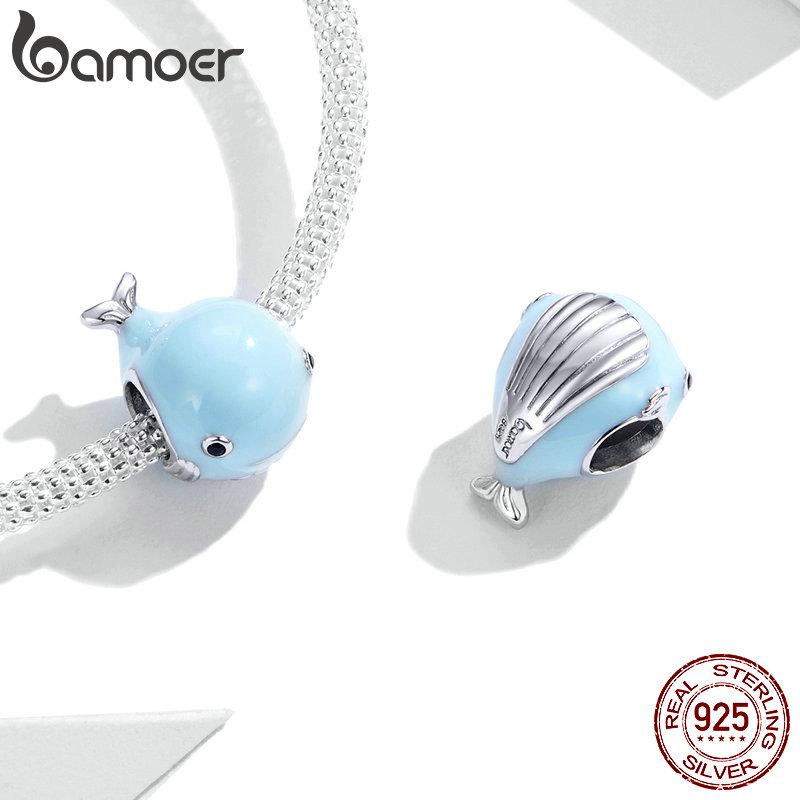 Bamoer Autentické stříbro 925 ze série Ocean of Joy Silve Beadss Charm pro originální náramek