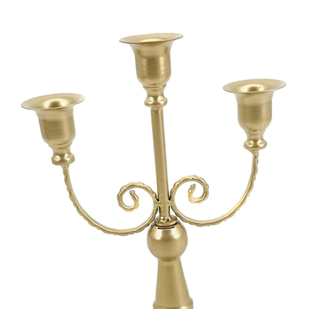 Metal Candelabra Centerpiece Elegant Candlestick Pillar Candle Holder for Living Room Festivals Dining Room Events Wedding