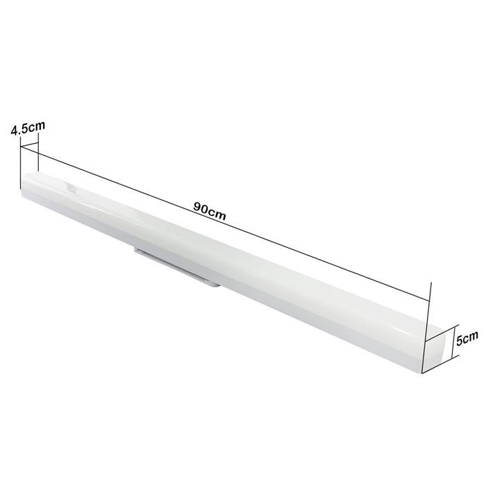 Plafonnier LED - NETTLIFE - 90 cm - 36W - 4000K (Blanc neutre) - Métal