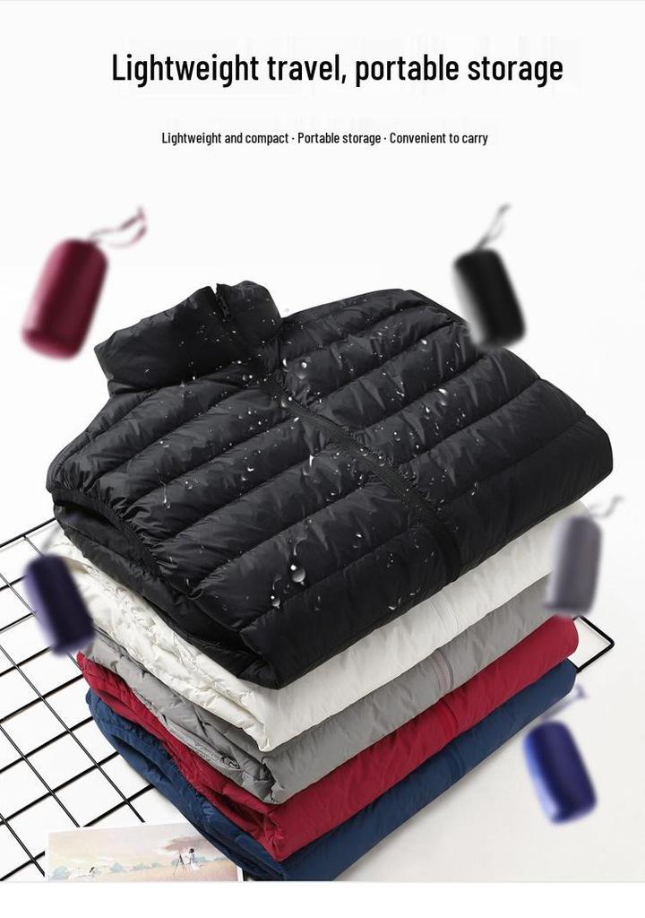 Unisex Lightweight Stand-Up Collar Winter Sport Vest