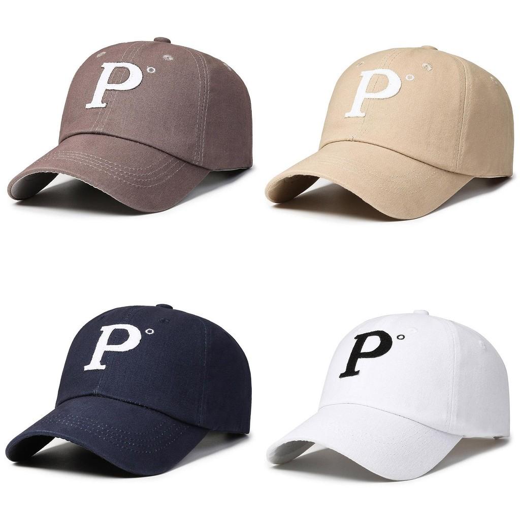 Letter P Embroidery Baseball Cap Adjustable Sun Protection Gifts Breathable