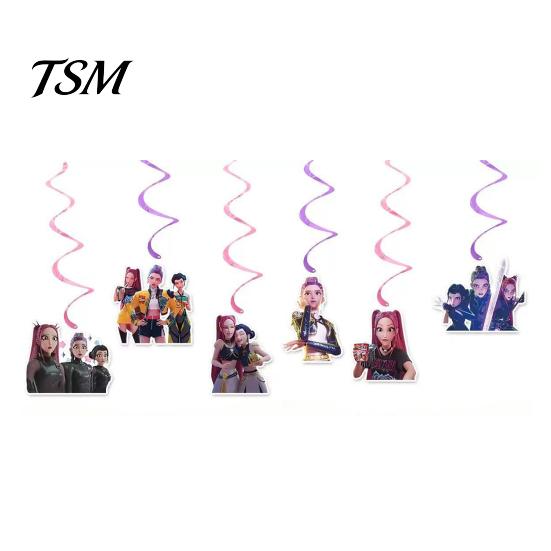 Dazzling Party Decorations K-POP Witch Squad Birthday Decor Kit Themed Banner Balloons And Professional Signsfor Music Dance Theme Celebration