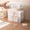 Small Item Storage Container Rectangle Stackable Multipurpose Desktop Dividers Makeup Holder Box with Lid