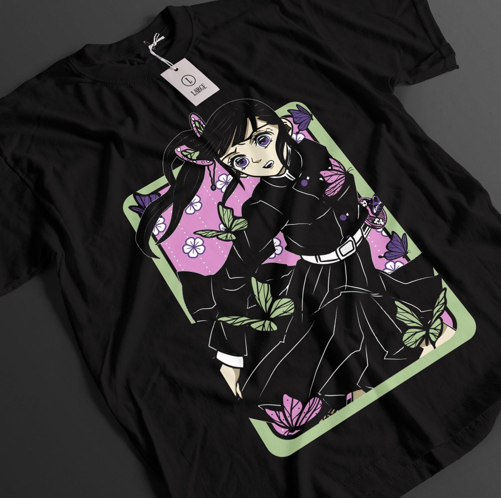 

Demon Slayer Shirt Kanao Tsuyuri T-Shirt Mens Womens Tees Top Tanjiro KNY Anime Akaza Doma Muzan Tee S