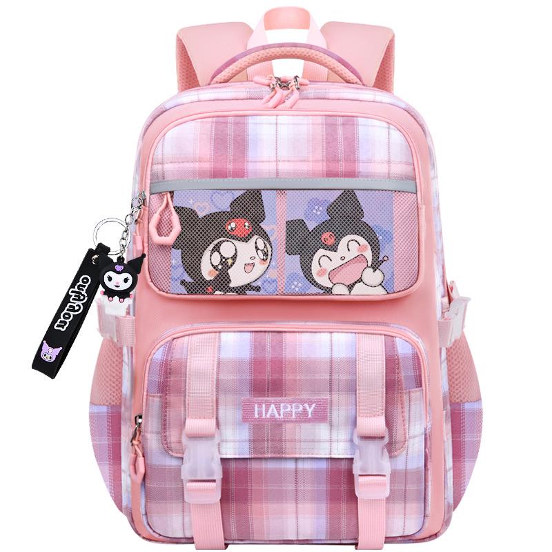 Lightweight Backpack for Girls Grades 1-9: Large Capacity, Spine Protection, Load Reduction