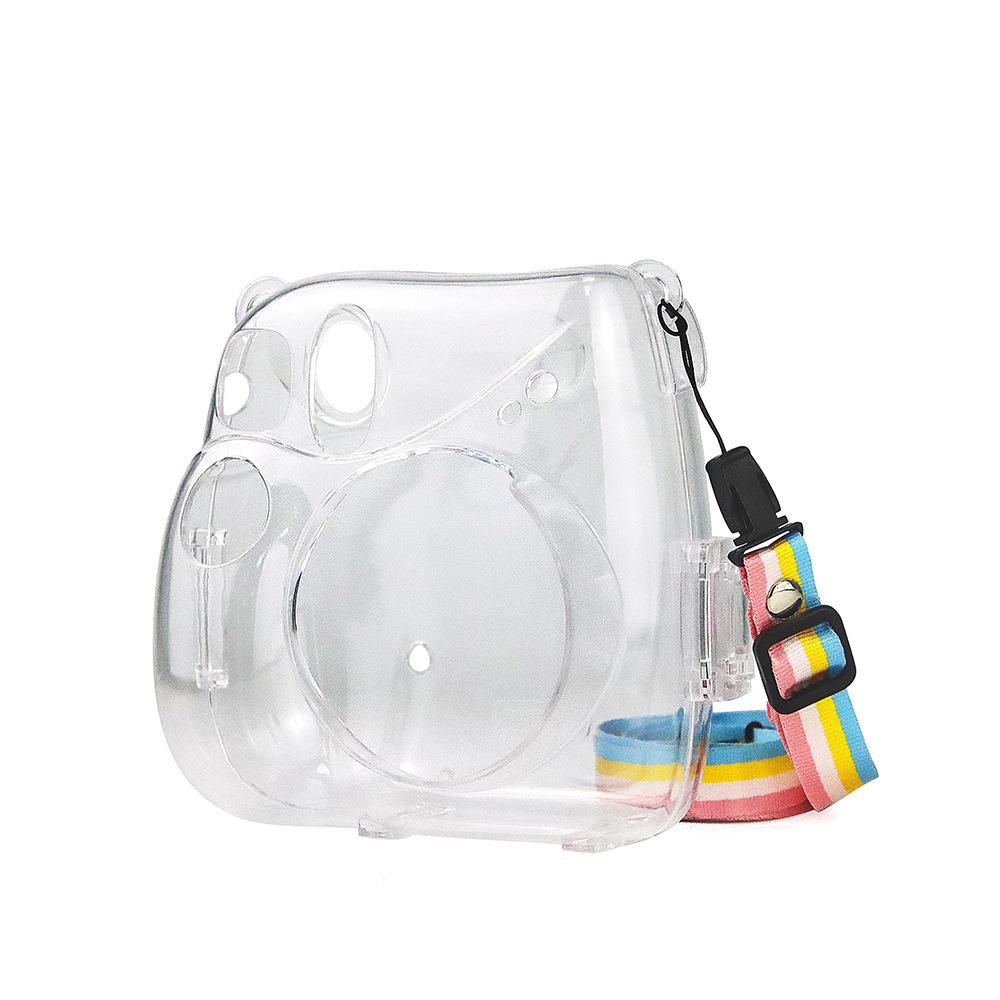 

[Film Lab] Instax Mini 7+ Transparent Case Camera Protective Case with Strap CAA02 чистый