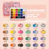 6/24 Color Watercolor Paint Set Chinese Style Kingfisher Glitter Solid Pearlescent Color Pigment Watercolor for Arts Drawing