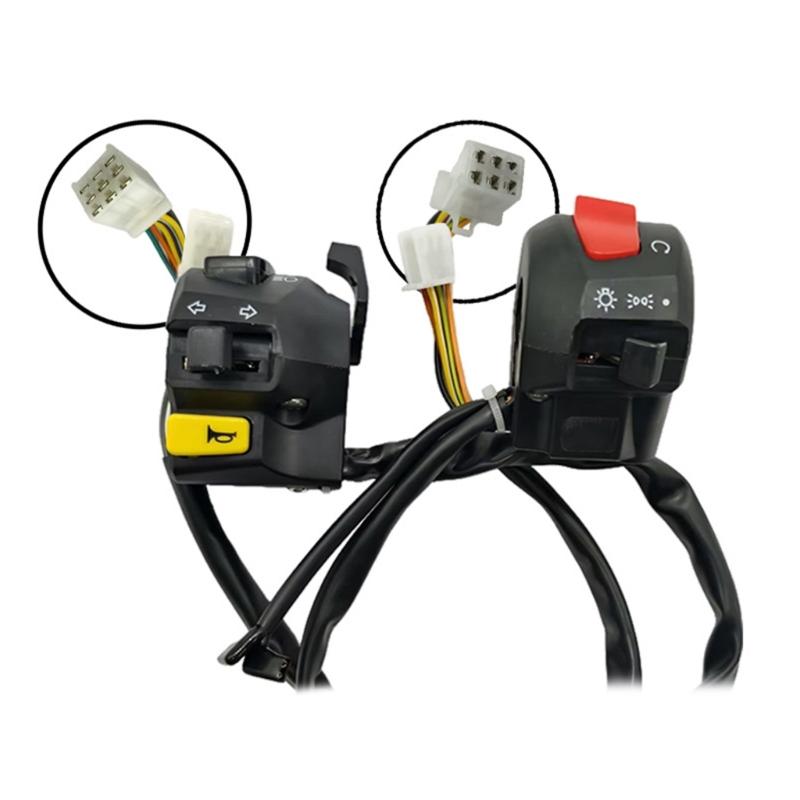 Integrated Motorcycle Handlebar Switch & Headlight set Headlight Assembly for Enhanced Night ridings Safety & Styles