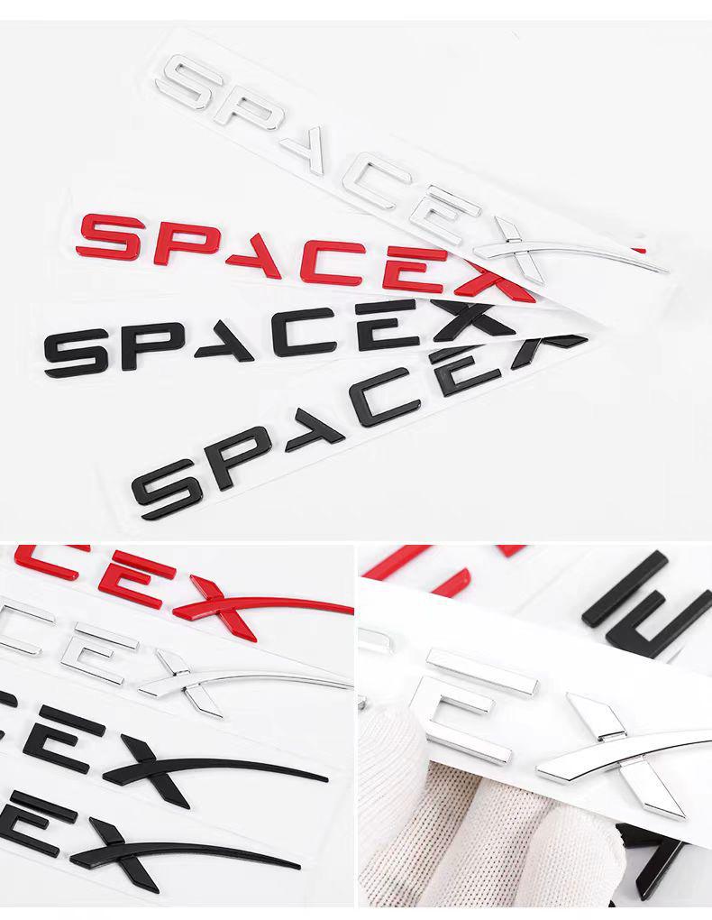 Tesla Model 3 SY X Kofferraum Kunststoff Logo Aufkleber - TESLA Englischer Buchstabe Auto Aufkleber