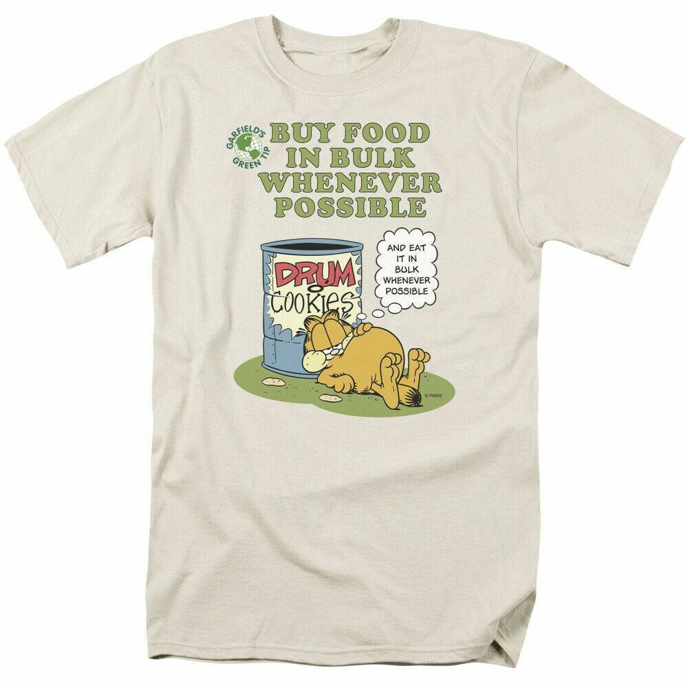 26 Garfield Buy In Bulk T Shirt Mens Licensed Cat Jim Davis Comic Tee Cream Unisex T-Shirt XXL