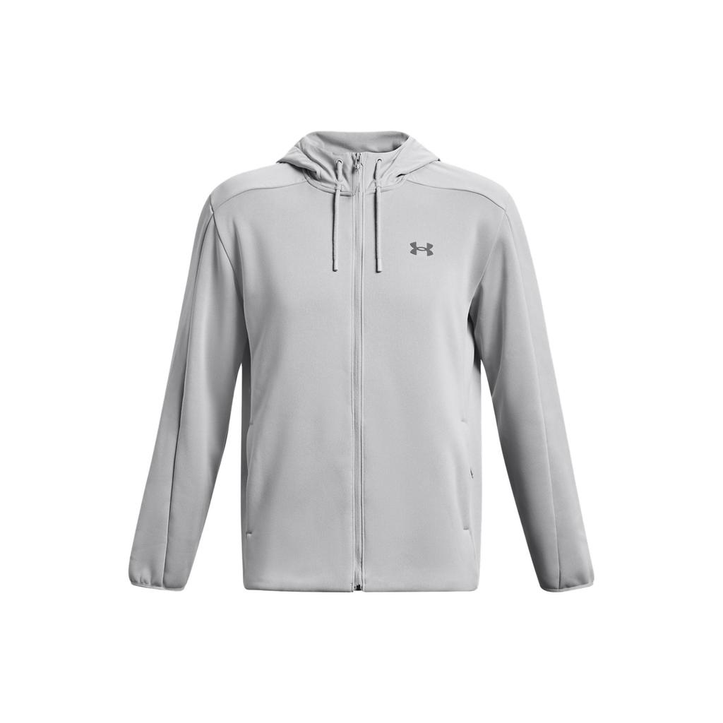 Under Armour Loose-Fit Hooded Zip-Up Long Sleeve Jacket Men Outerwear Grey 1378824-011