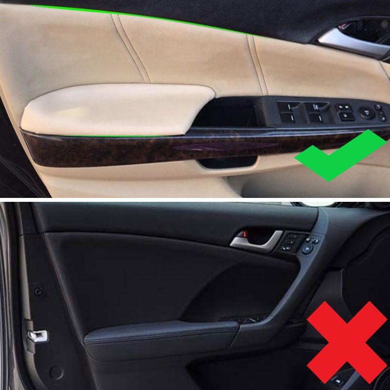 Soft Leather Door Panels Cover For Honda Accord 8th Gen 2008 2009 2010 2011 2012 Car Door Armrest Panel Cover Sticker Trim