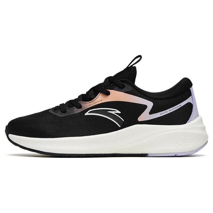 

New Anta Road Run Cushioning Anti Slip And Wear Resistant Low Top Running Shoes Women s Black Purple 922315519-4 36