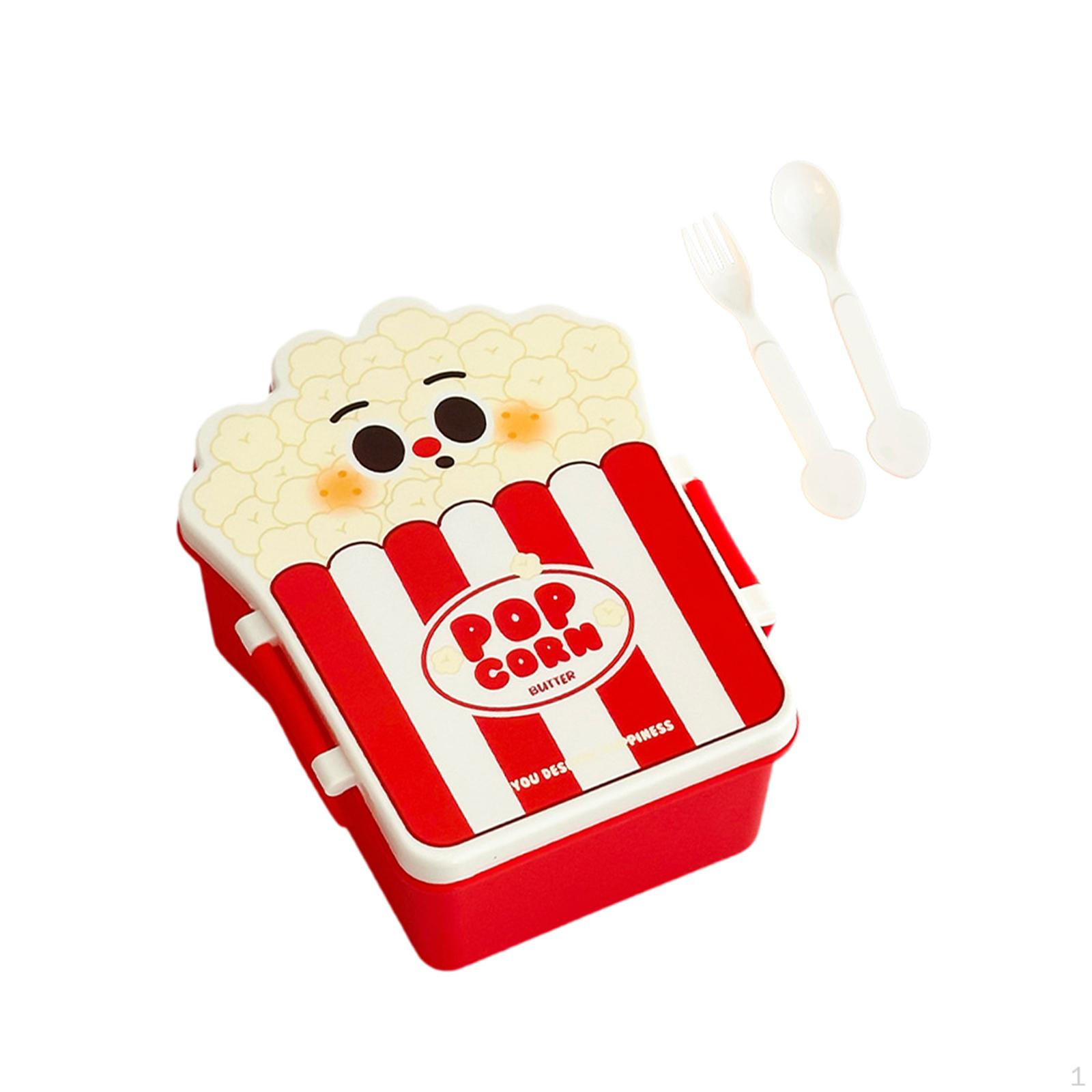 Симпатичный контейнер для еды для ланча для взрослых и детей многоцелевой портативный контейнер для хранения еды Bento Popcorn 980₽