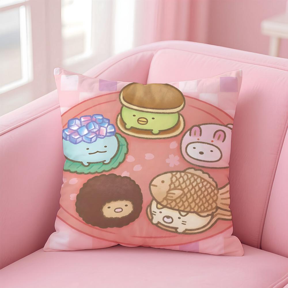 Cute Cartoon Anime SumikkoGurashiS Cushion Cover Pillow Case Soft Skin Friendly Fabric  Concealed Zipper