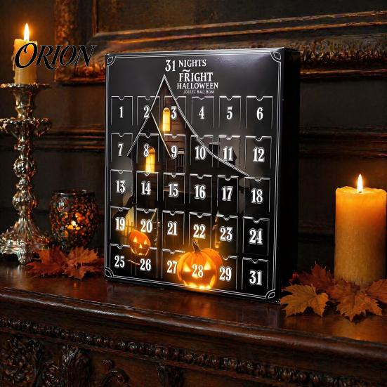 Familien-Halloween-Aktivität 2026 Adventskalender, 24-Tage-Countdown-Box mit gruseligem Mini-Kalender mit Überraschungsfiguren, 3D-Sammlerstück Feiertag