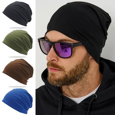 Autumn and Winter Men's Brimless Cold Hat, Elastic Hat, Universal Size, Suitable for Outdoor and Home Use