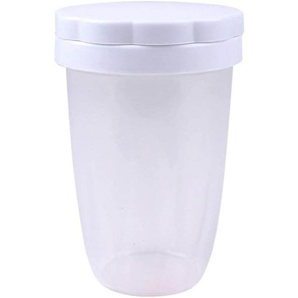 White Plastic Flour Powder Sugar Shaker with Lid Mesh Shaker Icing Sugar Powder Cocoa Flour Chocolate Coffee Sifter Kitchen Tool