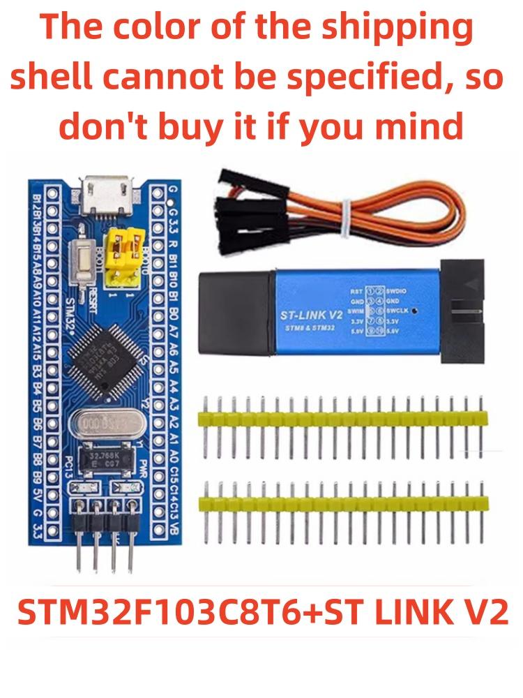 

Оригінальний ST-LINK V2 Симулятор Завантажувач Програматор Оригінальна STM32F103C8T6 STM32 Мінімальна Система Плата Розробки STM32F401 / 411
