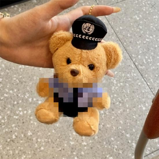 

Пользовательский подвесной шарм в виде медведя для полиции и пожарного для сумок