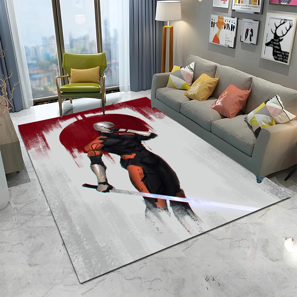 Alfombra de Dibujos Animados para Jugadores de Metal Gear Solid para Decoración de Hogar, Sala de Estar, Dormitorio, Sofá, Felpudo, Alfombra Infantil para Área de Juegos, Alfombrilla Antideslizante para Suelo