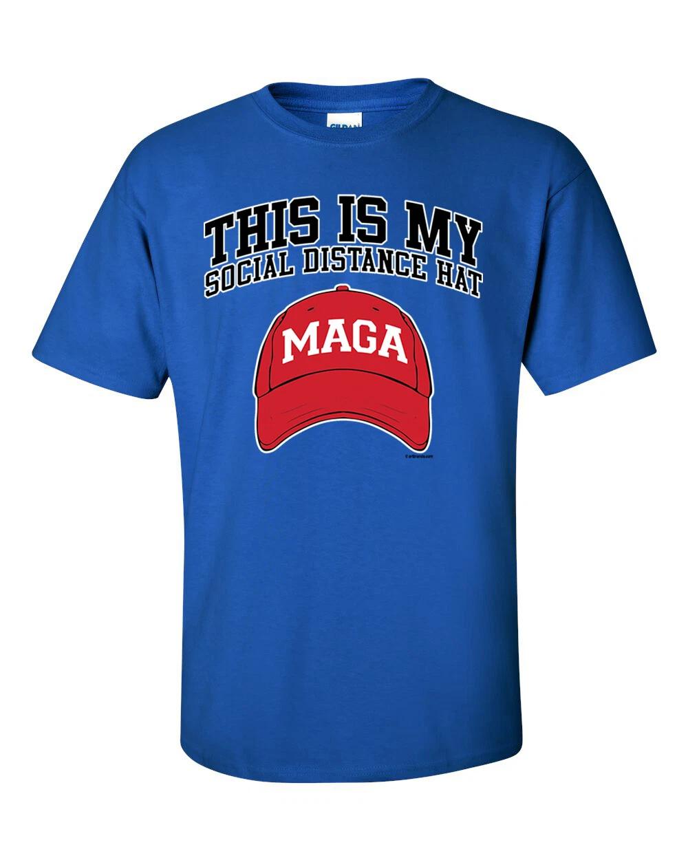 

Funny This Is My Social Distancing Red MAGA Hat Unisex Adult Short Sleeve XL