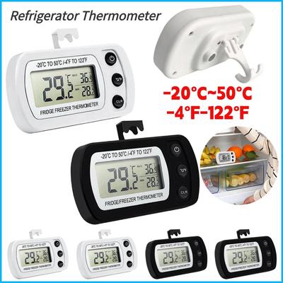 Refrigerator Thermometer Digital Freezer Room Thermometer Waterproof Max/Min Record Record Large LCD Home Kitchen Thermometers
