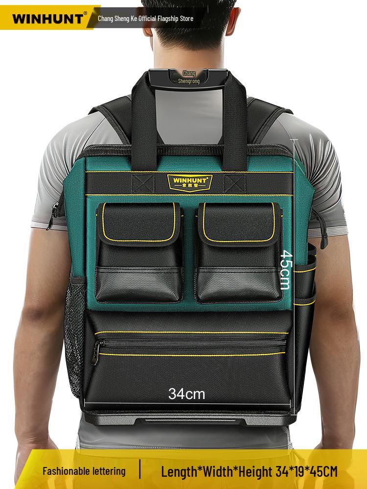 Durable Electrician Tool Backpack: Portable, Multi-Functional, Sturdy Canvas Repair & Storage Bag
