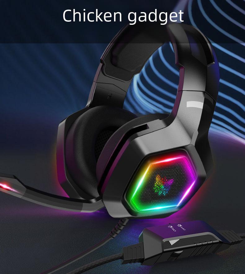K10 Head-Mounted Wired Gaming Headphones - Heavy Bass HIFI for Computer and Mobile Gaming