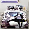 3pcs Solo Leveling Sung Jin-woo pattern bedding set duvet cover set includes duvet cover &pillowcases, perfect all season bedroom decoration & gift